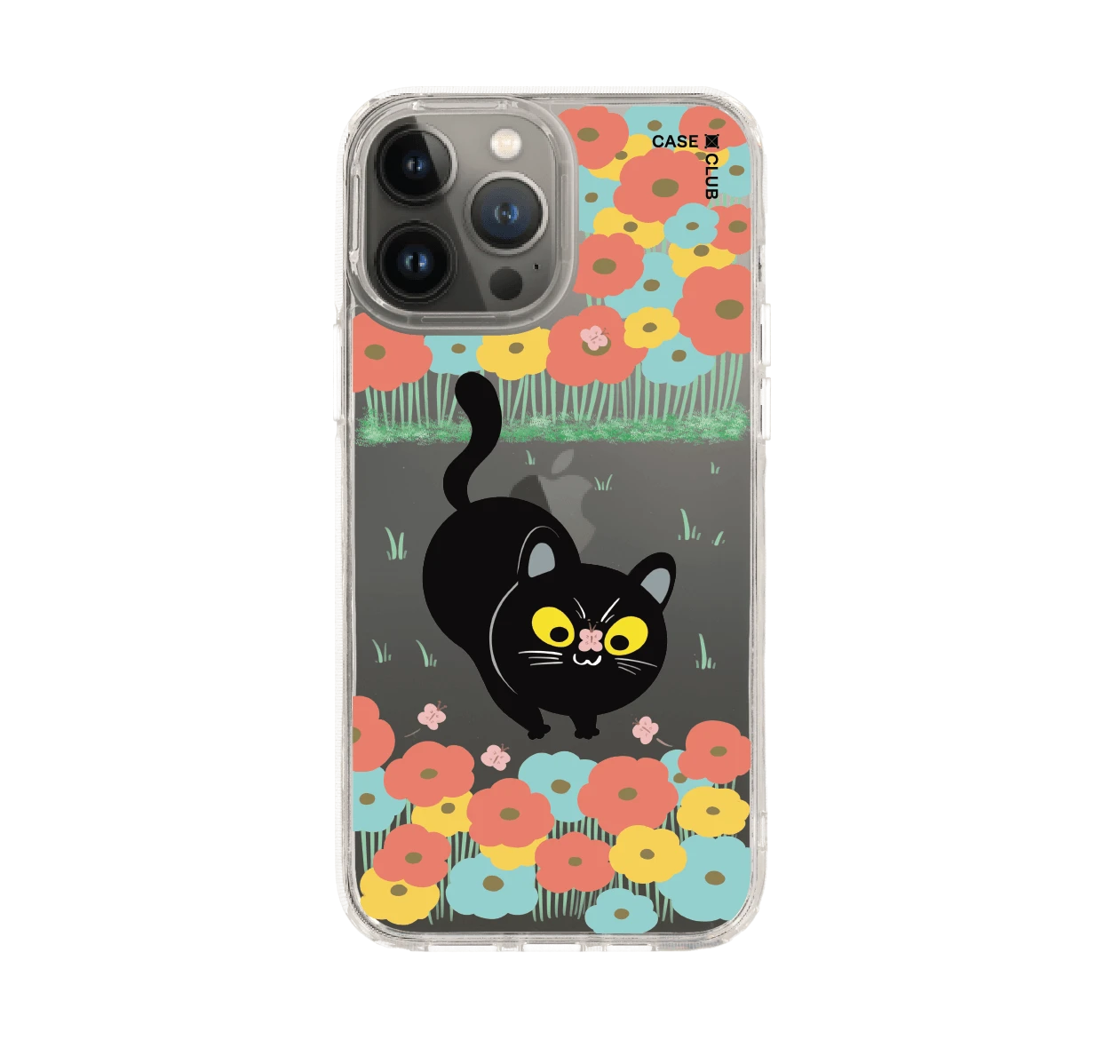 flower black cat